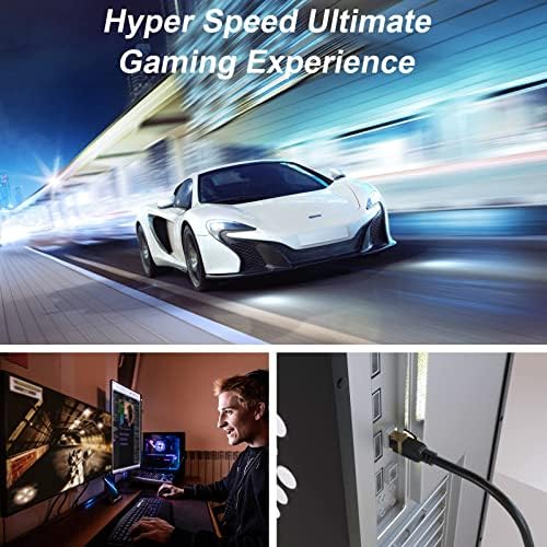 YixHG CAT 8 Ethernet Cable 100 ft, Internet Network Cord, 40Gbps 2000Mhz LAN Wires, High Speed SSTP LAN Cables with Gold Plated RJ45 Connector for Router, Modem, Gaming, Xbox - Image 3