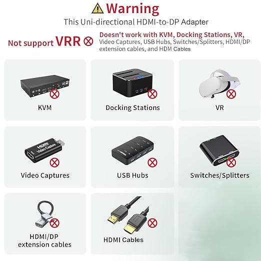 BENFEI HDMI to DisplayPort Adapter – Uni-Directional 4K@60Hz, 2K@144Hz, 1080P@165Hz, Laptop & Console Compatible - Image 2