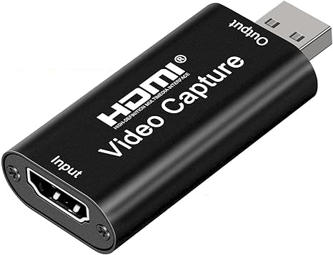 Audio Video Capture Cards 1080P Video Card USB 2.0 HDMI Capture Device - Record Card Support High Definition Acquisition/Game Live Streaming/Screen Sharing/Video Recording/Live Con