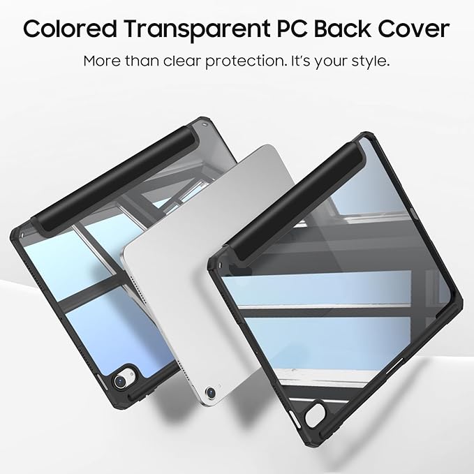 Fintie Hybrid Slim Case for iPad Air 11-inch M3 (2025) / M2 (2024), iPad Air 5th (2022) / 4th Generation (2020) 10.9 Inch - Shockproof Cover with Clear Back Shell & Pencil Holder - Image 3
