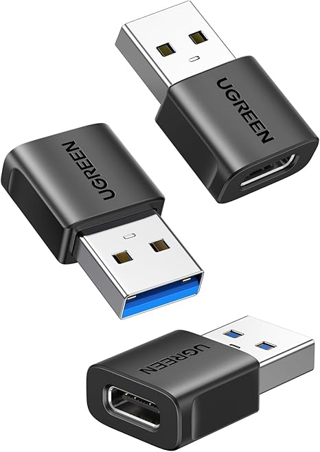 UGREEN USB-A to USB-C Adapter 3 Pack â€“ 10Gbps Data Transfer & Fast Charging Converter