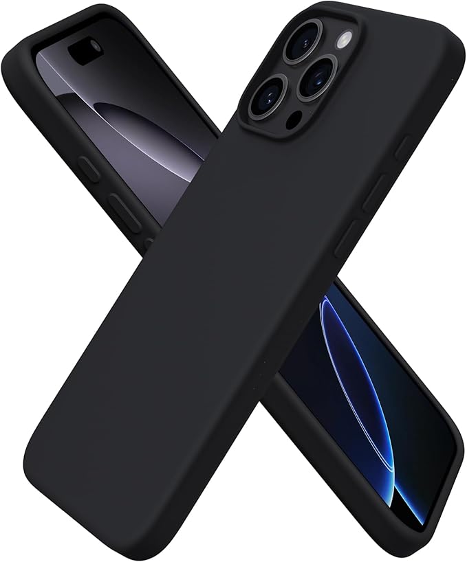 ORNARTO Compatible with iPhone 16 Pro Max Case 6.9",Liquid Silicone 3 Layers Full Covered Soft Gel Rubber Phone Case,Protective Cover with Anti-Scratch Microfiber Lining