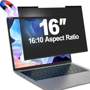 16-Inch Magnetic Laptop Privacy Screen 16:10 WUXGA Removable Anti-Glare Privacy Filter – 1920×1200