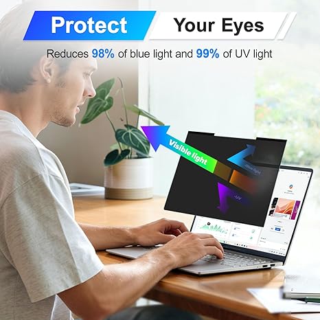 16-Inch Magnetic Laptop Privacy Screen 16:10 WUXGA Removable Anti-Glare Privacy Filter – 1920×1200 - Image 5