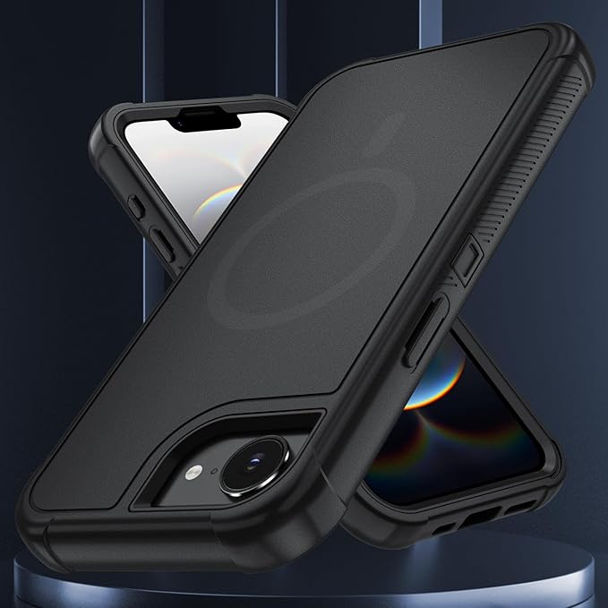 DUEDUE Magnetic Case Compatible with iPhone 16e Phone Case,iPhone 16e Case MagSafe with Ring Holder Stand Slim Translucent Matte Drop Shockproof Protective Cover Cases for iPhone 1 - Image 2