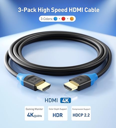 Cable Matters High-Speed HDMI Cable 3-Pack – 15 ft, 4K HDR Support - Image 4