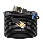 YixHG CAT 8 Ethernet Cable 100 ft, Internet Network Cord, 40Gbps 2000Mhz LAN Wires, High Speed SSTP LAN Cables with Gold Plated RJ45 Connector for Router, Modem, Gaming,  Xbox