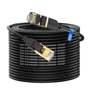 YixHG CAT 8 Ethernet Cable 100 ft, Internet Network Cord, 40Gbps 2000Mhz LAN Wires, High Speed SSTP LAN Cables with Gold Plated RJ45 Connector for Router, Modem, Gaming,  Xbox