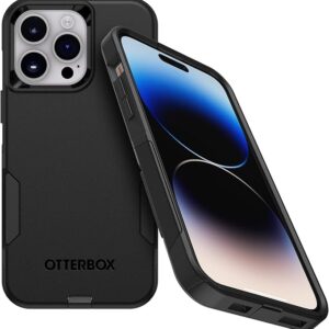 OtterBox iPhone 14 Pro Max Commuter Series Case – Slim, Tough, Pocket-Friendly with Port Protection (Black)