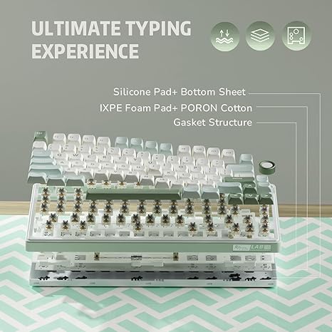 RK ROYAL KLUDGE R75 Gaming Keyboard Wired with Volume Knob, 75% Keyboard Gasket Mounted, Hot Swappable, Creamy Sound, MDA Profile, PBT Keycaps - Image 2