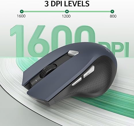 Acer Wireless Mouse for Laptop, 2.4GHz Computer Mouse Wireless with USB Receiver, Portable Cordless Mice, 3 Adjustable DPI Ergonomic USB Mice, 6 Button Compatible with MacBook Pro. - Image 4