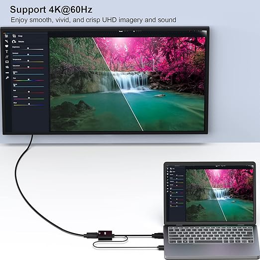 BENFEI HDMI to DisplayPort Adapter – Uni-Directional 4K@60Hz, 2K@144Hz, 1080P@165Hz, Laptop & Console Compatible - Image 4