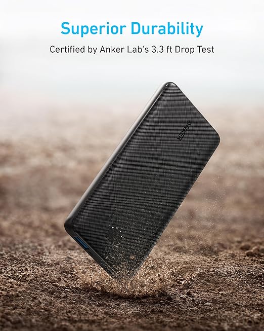 Anker Power Bank(PowerCore 10K),Compact Travel-Ready 10,000mAh Battery Pack with PowerIQ Charging Technology,5V/3A High-Speed Charging for iPhone,iPad,and More (USB-C Input and Out - Image 3